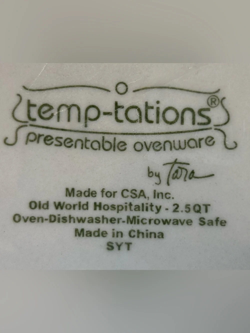 Temp-tations “Old World” Set of 2 Casserole Dishes & Accessories -Green, Brown